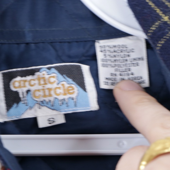 Vintage 90s Quilt Lined Wool Flannel Shirt Jacket - Picture 5 of 8